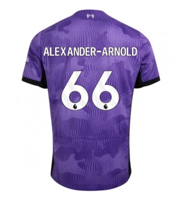 Lacne Muži Futbalové dres Liverpool Alexander-Arnold #66 2023-24 Krátky Rukáv - Tretina